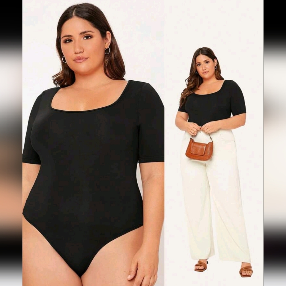Shein Black Bodysuit with Sleeves